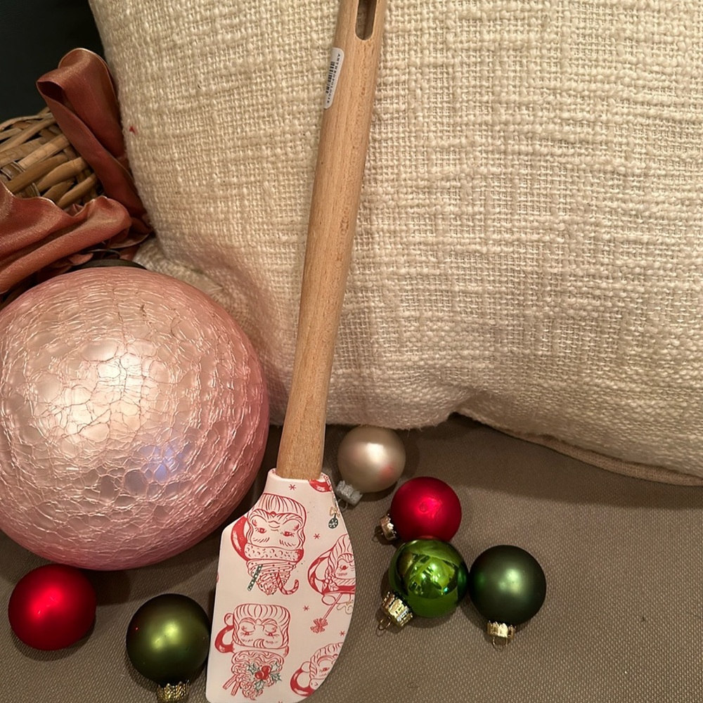 Anthropologie Holiday Christmas Wooden Spatula NWT